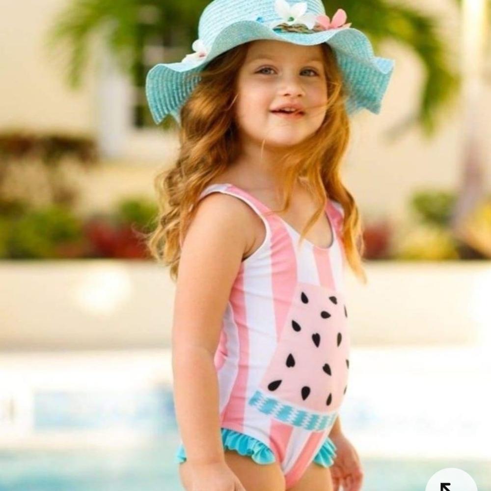 Pink Watermelon One Piece Swimsuit Size 18/24 months